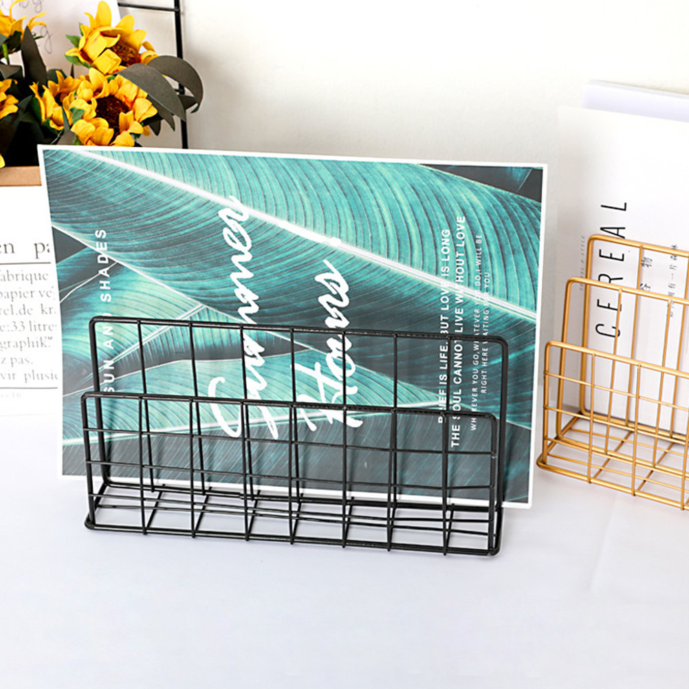 Magazine Holder Rack - Organizador de mesa para correspondência, em